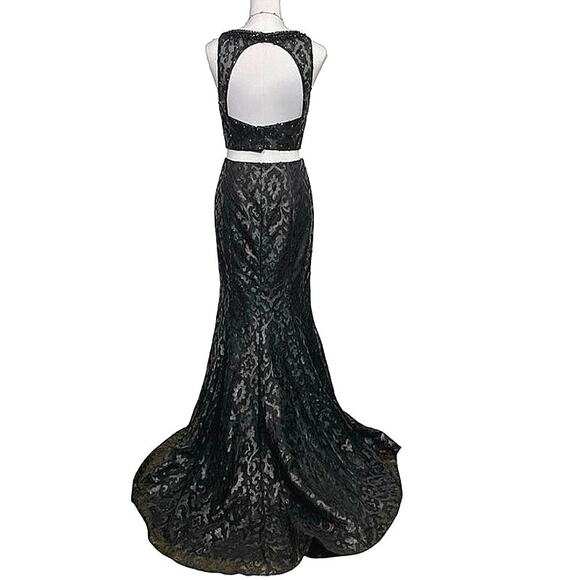 EUC - Blush Prom by Alexis Two Piece Embellished Gown - Picture 3 of 8